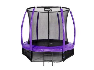 Emaga Trampolina Ogrodowa Jumpi 252cm/8FT Maxy Comfort Plus Fioletowa Z Wewntrzn Siatk - 2861718514