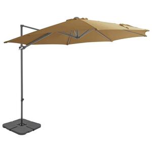 Emaga Parasol ogrodowy z przenon podstaw, taupe - 2862606211