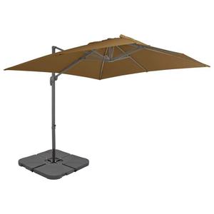 Emaga Parasol ogrodowy z przenon podstaw, taupe - 2863000949