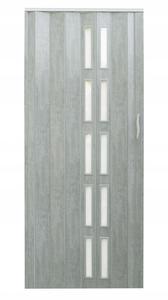 Emaga Drzwi harmonijkowe 005S-61-80 beton mat 80 cm - 2870946130