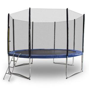 Emaga Trampolina ogrodowa zewntrzna dla dzieci 370cm siatka/osona/batut - 2871238428