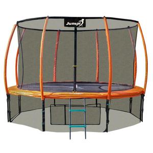 Emaga Trampolina Ogrodowa Jumpi 312cm/10FT Maxy Comfort Plus Pomaraczowa Z Wewntrzn Siatk - 2861699188