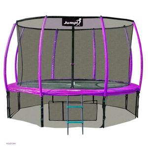 Emaga Trampolina Ogrodowa Jumpi 312cm/10FT Maxy Comfort Plus Fioletowa Z Wewntrzn Siatk - 2861699190