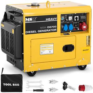 Emaga Agregat generator prdotwrczy diesel mobilny chodzony powietrzem 230/400 V 4.4 kW 5.5 kVA 14.5 l - 2872278919