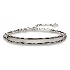 Emaga Bransoletka Unisex Thomas Sabo LBA0009-643-11 Srebrzysty Czarny 19 cm 15-18 cm - 15-18 cm - 2872295417