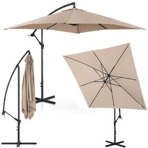 Emaga Parasol ogrodowy na wysigniku kwadratowy 250 x 250 cm kremowy - 2872980618