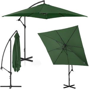 Emaga Parasol ogrodowy na wysigniku kwadratowy 250 x 250 cm zielony - 2872980620