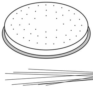 Emaga Kocwka do wyrobu makaronu CAPELLI D'ANGELO anielskie wosy 22 otwory r. 1 mm MPF2.5/4 - Hendi 229408 - 2874039260