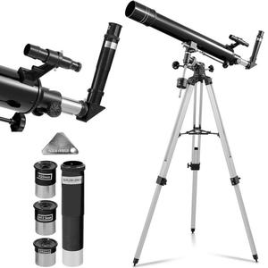 Emaga Teleskop luneta refraktor astronomiczny do obserwacji ksiyca planet 900 mm r. 80 mm - 2874492536