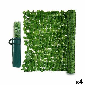 Emaga Ogrodzenie do ogrodu Kartki 1 x 3 m Jasny Zielony Plastikowy (4 Sztuk) - 2874863406