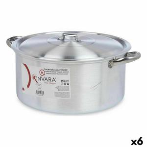 Emaga Garnek z Pokrywk Srebrzysty Aluminium 10 L (6 Sztuk) - 2876962726