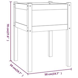 Emaga Donice ogrodowe, 2 szt., 50x50x70 cm, lite drewno sosnowe - 2875419602