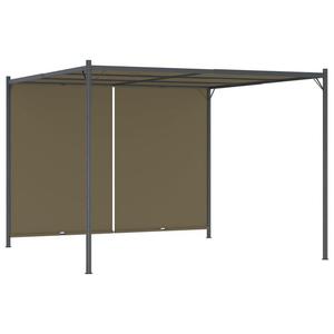 Emaga Pergola ogrodowa ze zwijanym dachem, 3x3 m, taupe, 180 g/m - 2875420177