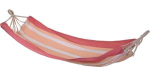 Emaga Hamak ogrodowy kolorowe pasy brzoskwiniowo-pomaraczowy 220cm - 2875446667