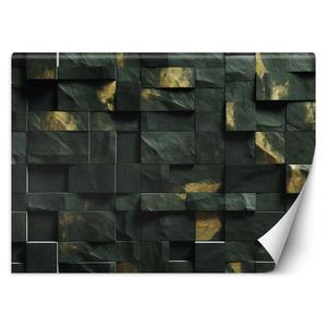 Emaga Fototapeta, Zielona mozaika kostka 3D - 350x245 - 2875447018