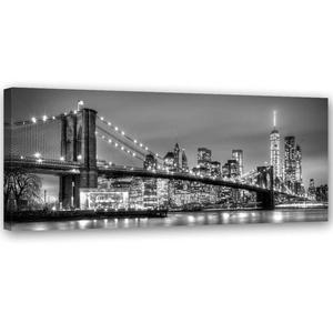 Emaga Obraz na ptnie, Most Brookliski Nowy Jork - 90x30 - 2875448340
