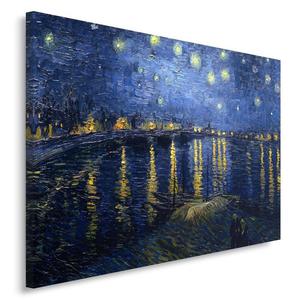 Emaga Obraz na ptnie, Reprodukcja obrazu V. van Gogha - gwiadzista noc - 90x60 - 2875450054