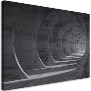Emaga Obraz na ptnie, Szary tunel 3D - 120x80 - 2875452517