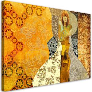 Emaga Obraz na ptnie, Klimt Kobieta na ozdobnym tle - 120x80 - 2875452777