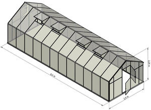 Emaga Szklarnia Sanus XL-24 wymiar 2,9x8,5m H=2,25m 24,6m2 poliwglan 6mm - 2861704736