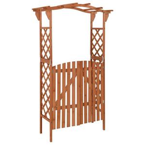 Emaga Pergola z furtk, 116x40x204 cm, lite drewno jodowe - 2875952645