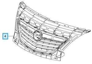 13312285 Kratka Chodnicy Atrapa Grilla Orygina OE Opel Meriva B - 2877549644