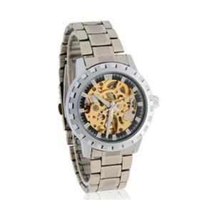 Nowoczesny i elegancki zegarek mski mechaniczny szkieletowy na rk z bransolet - 2824376957