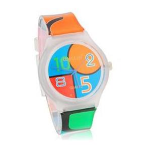 Ciekawy i niebanalny zegarek damski kwarcowy z kolorow tarcz - 2824376504