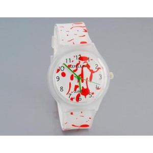 Ciekawy i niebanalny zegarek damski kwarcowy z kolorow tarcz z abstrakcyjnym wzorem (biay) - 2824376505