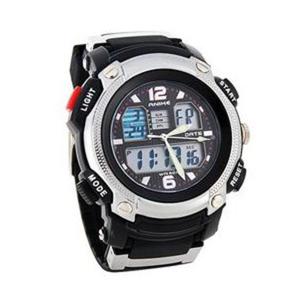 Stylowy wielofunkcyjny sportowy zegarek cyfrowo analogowy (czarny) - 2824377502