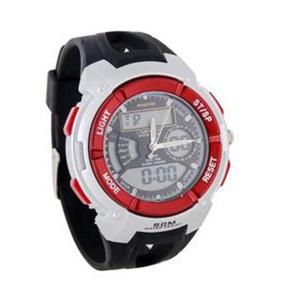 Pikny stylowy sportowy zegarek cyfrowy alarm stoper wodoodporny (czerwony) - 2824377287