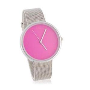 Ciekawy niebanalny zegarek kolorowy kwarcowy (purpurowy) - 2824376516