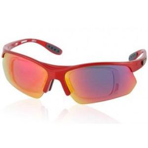 Sportowe okulary kolarskie ochronne UV400 plastikowe szka rowerowe (czerwone) - 2824377365