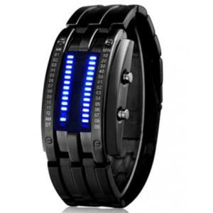 Elegancki zegarek sportowy elektroniczny LED wodoodporny (czarny) - 2824376625