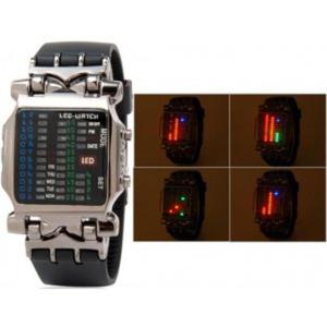 Stylowy i biznesowy zegarek krab elektroniczny 31-LED wodoodporny (czarny) - 2824377453
