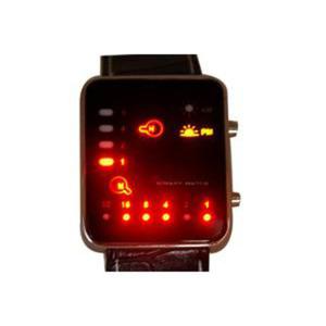 Nowoczesny zegarek na rk LED binarny - 2824376995