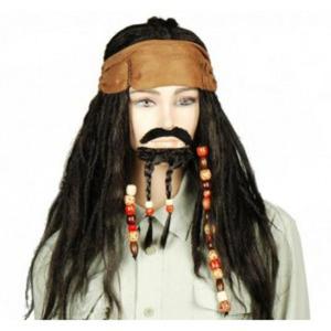 Przebranie peruka i broda Jack Sparrow Piraci z Karaibw - 2824377319