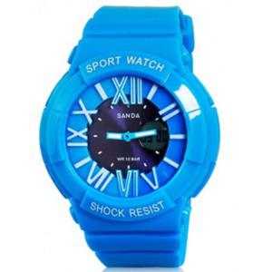 Pikny zegarek sportowy unisex analogowo cyfrowy (niebieski) - 2824377297