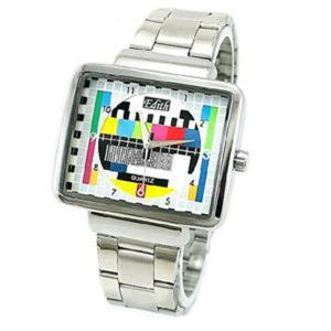 Stylowy elektroniczny zegarek na rk TV Set z bransolet - 2824377452