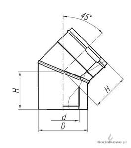 Spiroflex Kolano dwucienne 45 stop. biae, element kominw dwuciennych kwasoodpornych, fi 80/125 [ - 2822206588