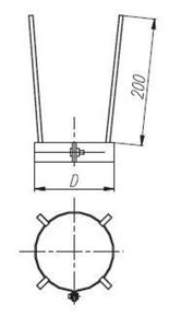 Spiroflex Obejma dystansowa nierdzewna 60/100 - 2822206607