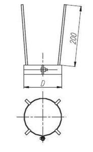 Spiroflex Obejma dystansowa nierdzewna 80/125 - 2822206608