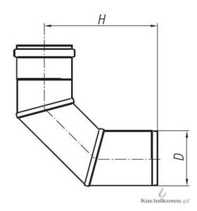 Spiroflex Kolano nierdzewne 90 stop., element kominów jednociennych kwasoodpornych, D = 80...