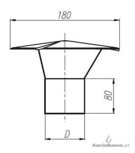 Spiroflex Wywieka nierdzewna, element kominw jednociennych kwasoodpornych, D = 80 mm [SX-TJN80W] - 2822206636