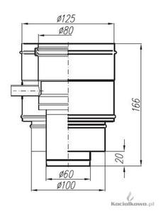 Spiroflex Adapter 60/100-80/125 V z odskraplaczem biay do kotw Vaillant [SX-TD-AVOB] - 2822206644