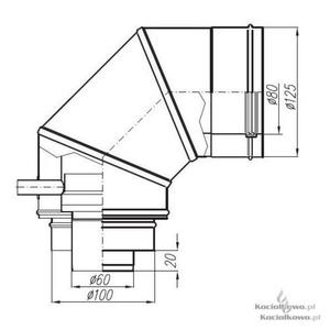 Spiroflex 60/100-80/125 adapter JKC (kolanowy) z odskraplaczem biay