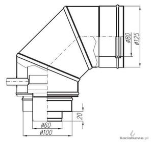 Spiroflex Adapter 60/100-80/125 VK z odskraplaczem do kotw Vaillant [SX-TD-AVKOB] - 2822206804