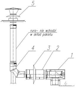 Spiroflex Zestaw przyczeniowy w szacht kominowy 80/125 JUnkers z odskraplaczem [SX-TD80/125PAKSZJT