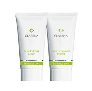 CLARENA Sensitive Mini Set Zestaw mini kosmetykw krem wyciszajcy i peeling enzymatyczny - 2857349071