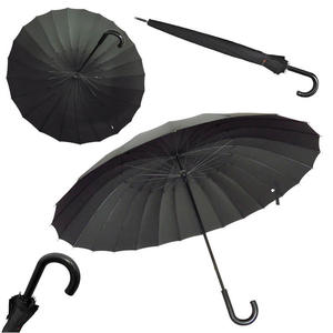 Wytrzymały parasol męski XXL 123 CM 24-BRYTOWY, CZARNY - 2860649308